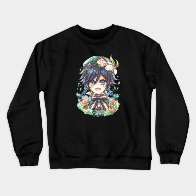 Genshin Impact Bois:Venti Crewneck Sweatshirt by candypiggy